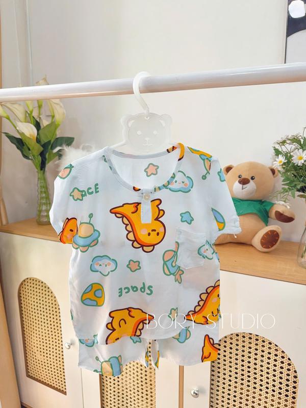 Đồ Bộ Bé Trai Tay Ngắn Quần Đùi Vải Tole Loại 1 Từ 7-38kg Mẫu Ngẫu Nhiên 8