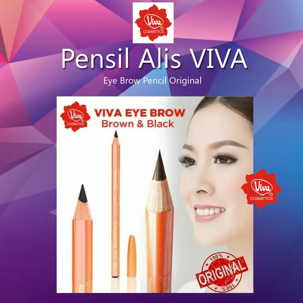 Pensil Alis Viva Original Eye Brow Pencil Legendaris Black Brown