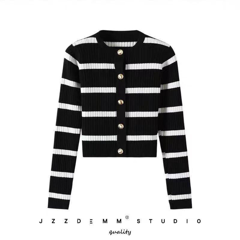Áo Cardigan Mùa Hè Cho Nữ, Nhẹ, Ngoại Cỡ, Áo Khoác Len Sọc Ngắn Nhỏ Đầu Mùa Thu, Áo Khoác Ngoài, Áo Trùm Đầu, Xu Hướng, Phong Cách 2024 Cho Nữ 5