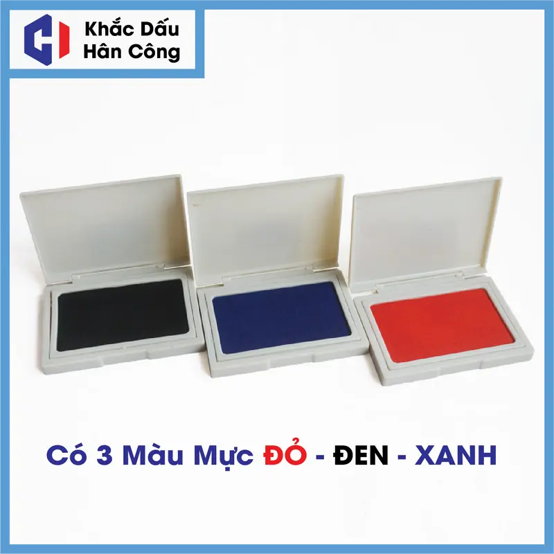 Hộp mực dấu chữ nhật QX-302 kích thước 8x10.5cm - Hộp dấu và lấy dấu vân tay 0