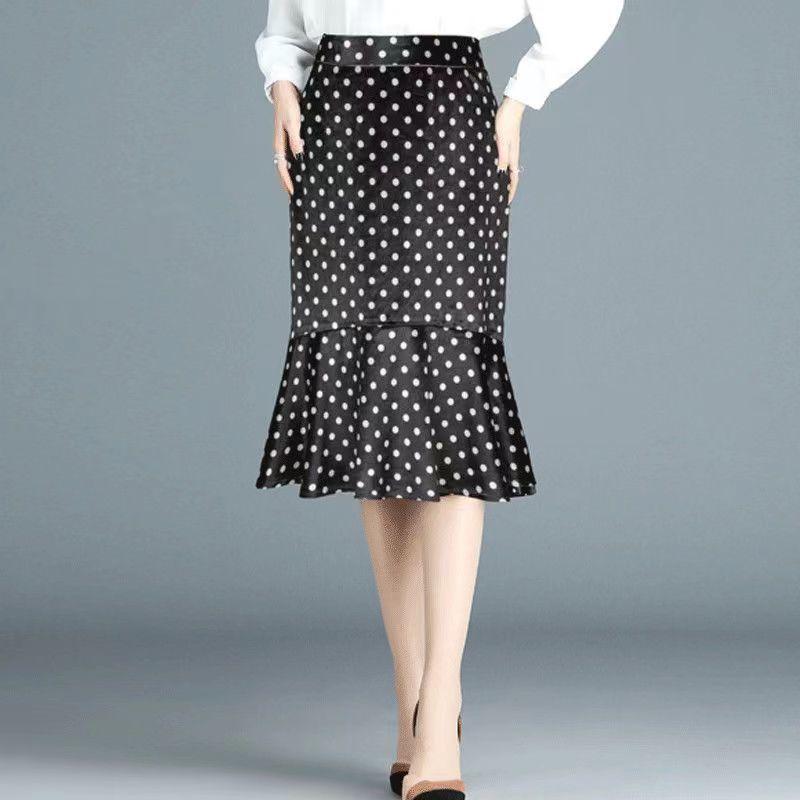Product Introduction of Skirt Polka Dot, Gaya Ekor Ikan, Panjang Setengah, Bahan Sifon, Sesuai untuk Musim Panas, Skirt Dewi, Slim Fit, Gaun Kek, Gaya Baru untuk 2023 13