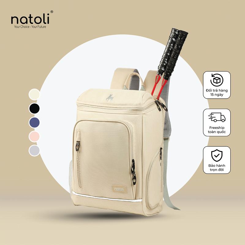 Balo cầu lông thể thao NATOLI đựng giày, đựng vợt cầu lông, chống nước cao cấp BST ProSport Backpack B26