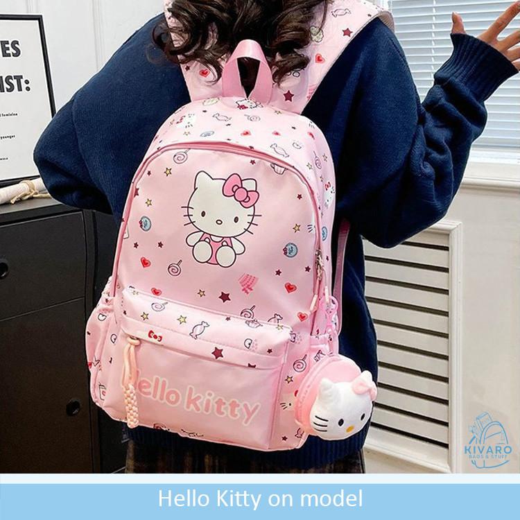 Tas Ransel Sanrio Besar SD SMP SMA Kuromi Pochacco Melody & Hello Kitty | CL08 Kivaro Anak Motif Fashion 4