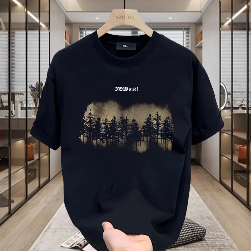 Korean Style Short Sleeve Worry-Free Clothing 2024 New Trendy Youth Summer High-Quality Slightly Loose Men's Short Sleeve Versatile Big Kids Set Unisex Clothing