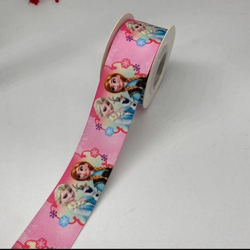 (1.5 Inch 10 Yards )Princess Printed Hair Accessories Material Hair Bow Ribbon Flower Cake Gift Packing Ribbons 1