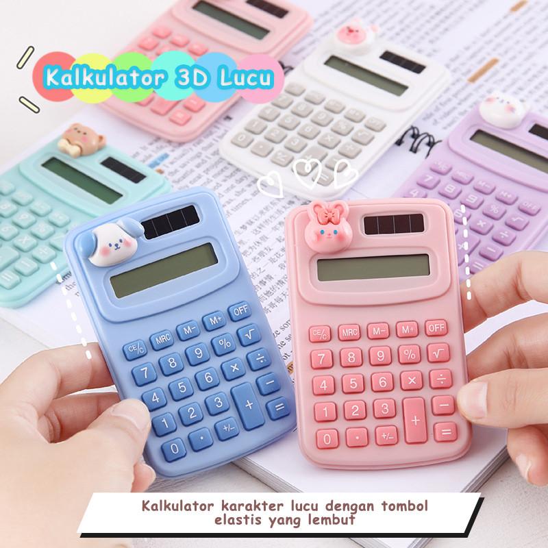 Kalkulator Mini 3D Karakter 8 Digit / Calculator For School Untuk Sekolah / Mini Calculator 1