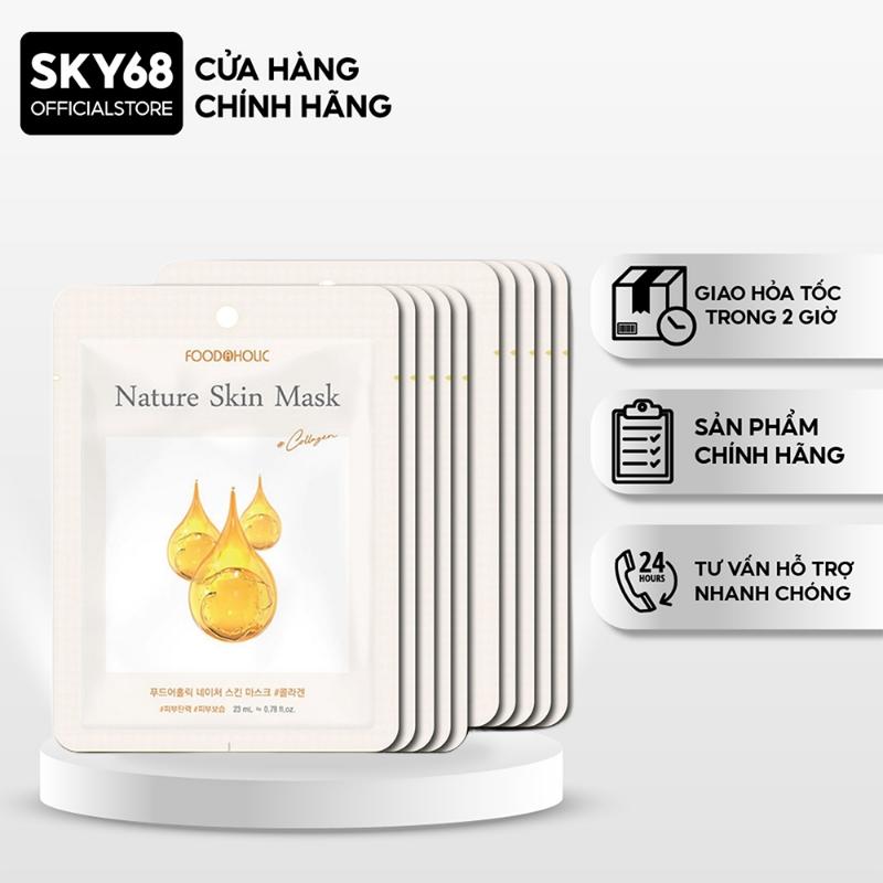 G Combo 10 Mặt Nạ Collagen Cấp Ẩm, Se Khít Lỗ Chân Lông Foodaholic Nature Skin…