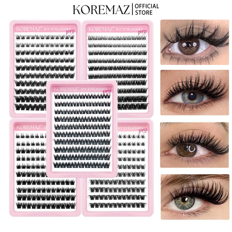Bộ Cụm Lông Mi KOREMAZ Lông Mi Giả Dày Bồng Bềnh 3D Lọn Tóc C + Lông Mi Đơn Nhọn Trộn Tự Làm Nối Mi Trang Điểm