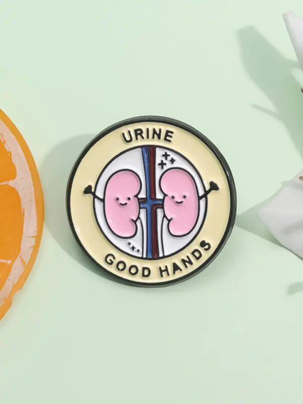 Urine Good Hands Enamel Pin, Cute Medical Kidney Urology Doctor Nurse Brooch, Lapel Badge Jewelry Gifts for Medicine Students 2