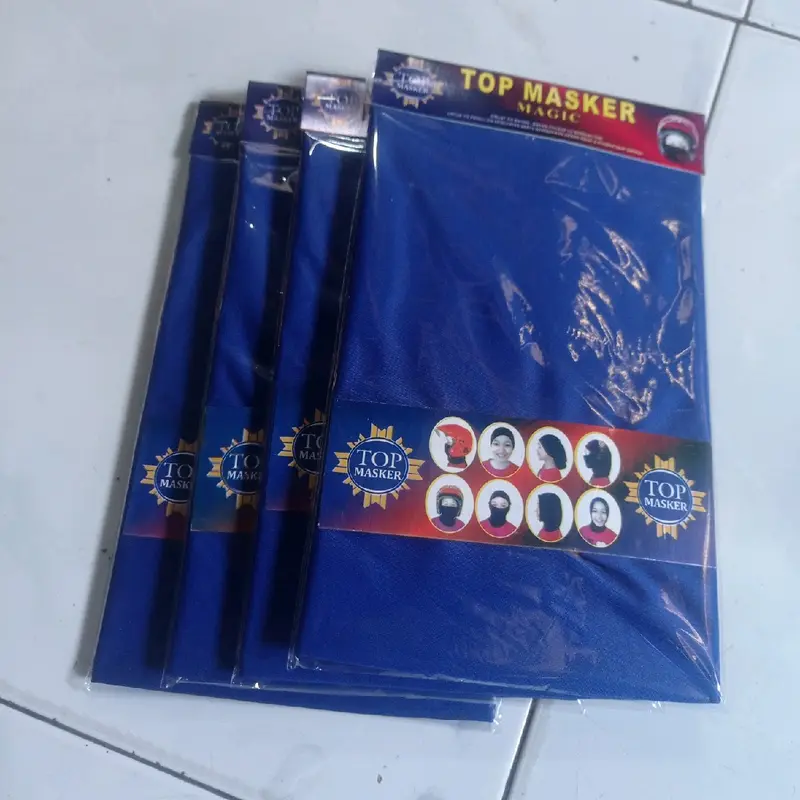 12 Pcs Baff masker polos Kain Polos dan Kulit 2