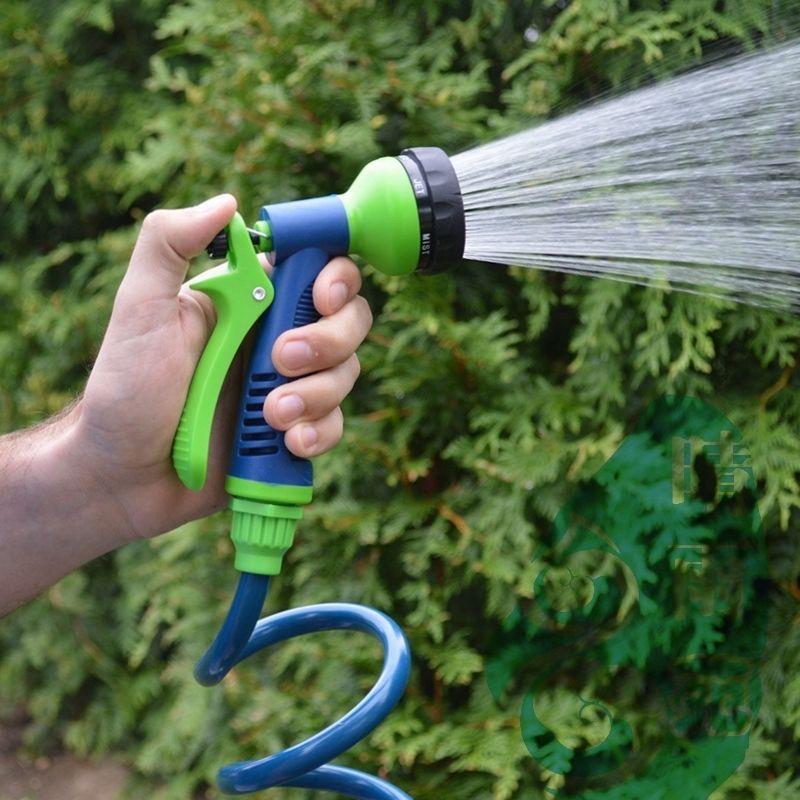 Vòi tưới cây đa năng, xịt nước tưới cây 7 chế độ, dây lò xo co giãn chịu áp, xịt rửa xe đa năng