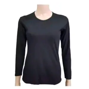 Manset Oblong Lengan Panjang -Baju manset Lengan Panjang Polos - Atasan Muslim Polos Katun Nyaman Basic Hitam Dewasa