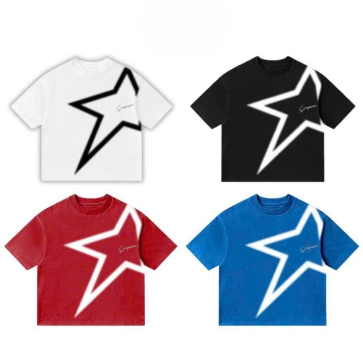 [MỚI] Áo Thun Nam Nữ NGÔI SAO , Áo Phông Unisex From Rộng Top Cổ Tròn Women