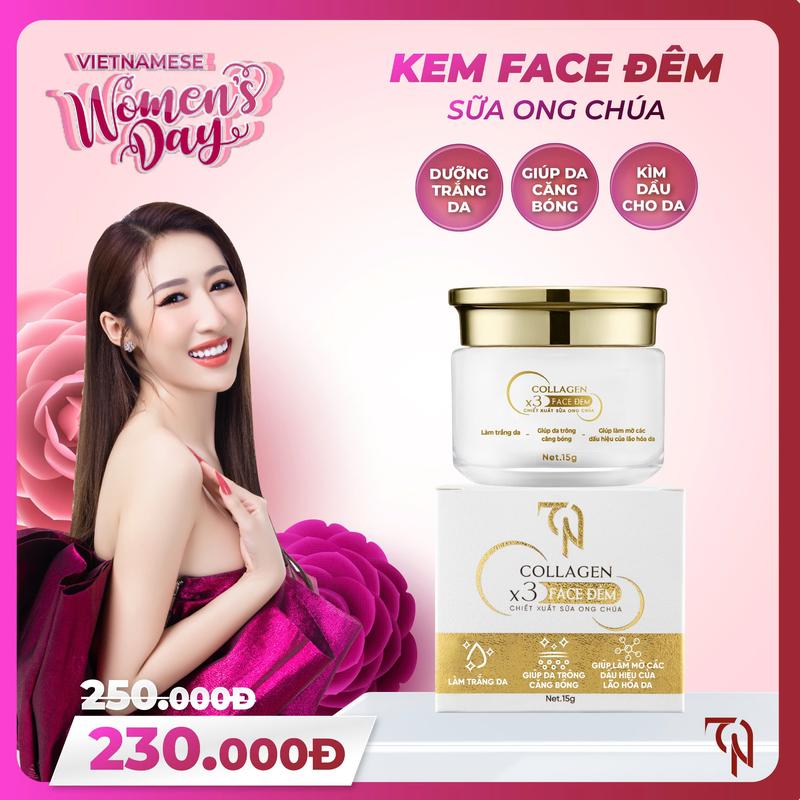  KEM FACE ĐÊM TINH CHẤT  SỮA ONG CHÚA  - HỖ TRỢ DƯỠNG TRẮNG & HỖ TRỢ GIẢM THÂM  NÁM  MỤN - MỸ PHẨM ĐÔNG ANH 