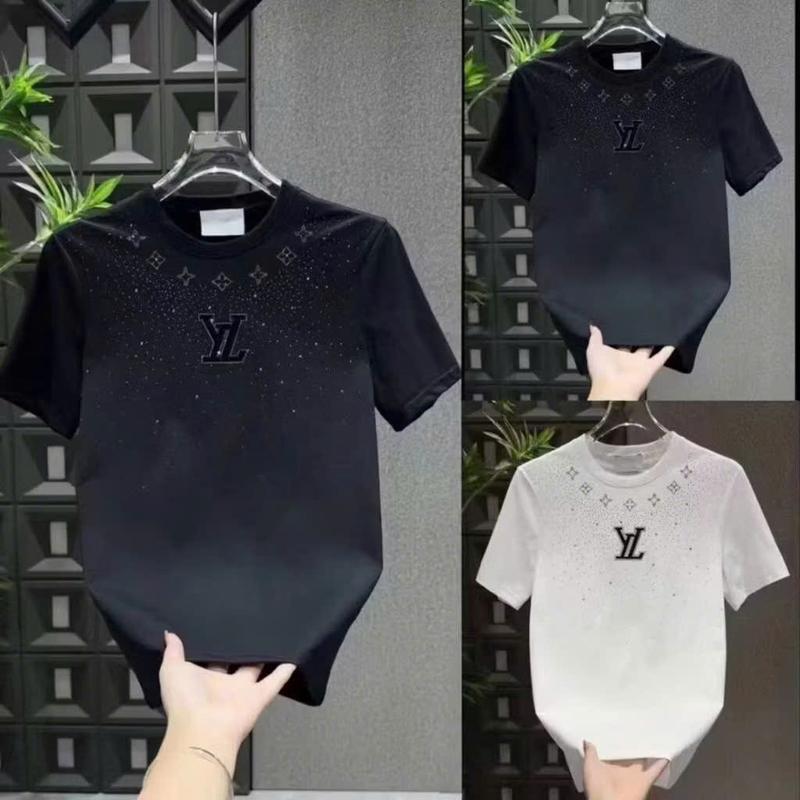 Áo phông unisex nam nữ phủ kim tuyến lấp lánh thêu chữ Y...Lờ áo phông form rộng tay lỡ hot 2025 Women Top