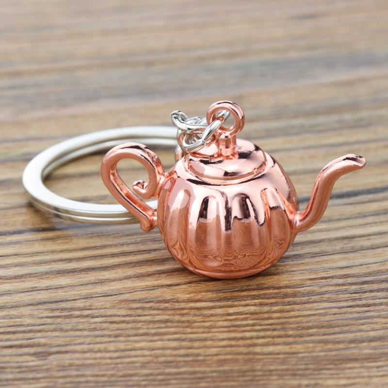 Dụng cụ pha cà phê sáng tạo 3D Móc chìa khóa Sữa bình quà tặng cà phê Dụng cụ pha cà phê Barista mini bằng kim loại Phụ kiện móc chìa khóa sáng tạo cho cô gái Quà tặng Women Hoa 6