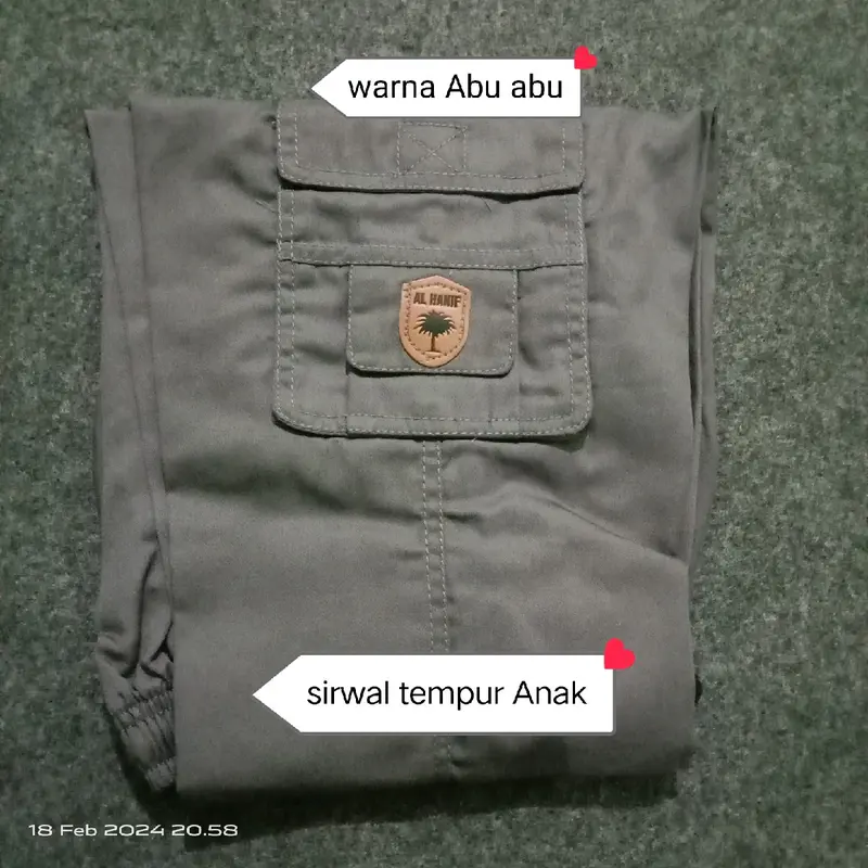 Sirwal Tempur Anak bahan Drill untuk usia 7-12 tahun/ Santai 4