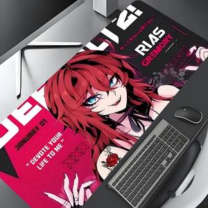 Alfombrilla para juegos de diseño de chica anime oscura y cool, tamaño extra grande, hermosa decoración de escritorio y tapete de protección, borde antideslizante de goma para el trabajo, varios tamaños, excelente regalo para niños, niñas y chicos