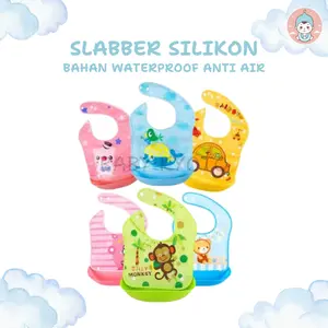 BK Slabber Silikon Waterproof Anak Bayi Motif Karakter