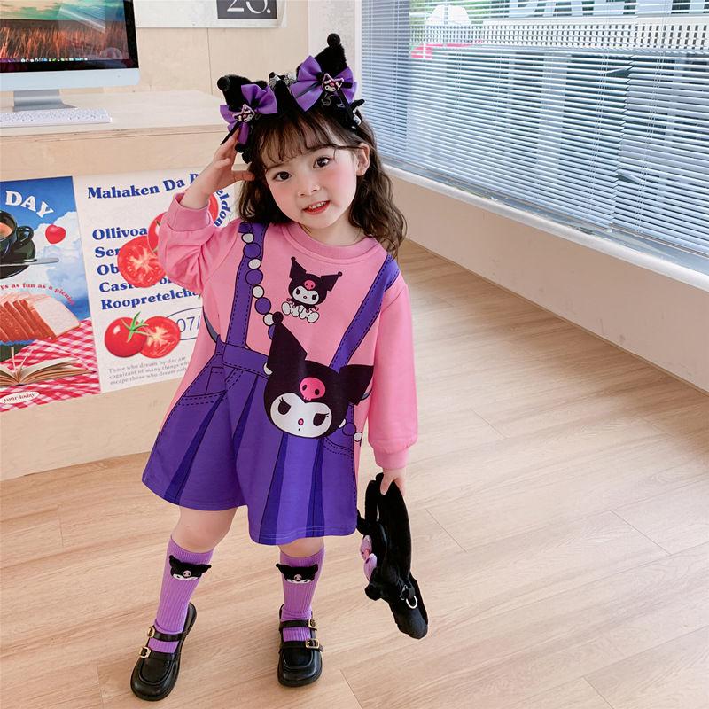 Product Introduction of Váy Len Mơ, Hàng Mới Về Mùa Xuân Và Mùa Thu, Dành Cho Bé Gái, Túi Messenger, Váy Niềng Răng, Thiết Kế Hoạt Hình, Giả Hai Lớp, Dài Tay, Thích Hợp Cho Bé Gái 17