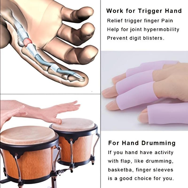 Product Introduction of Silicone Finger Protector, 4 Pairs Finger Protector for Basketball, Hammer Finger, Hand Sports Care Accessories for Women & Men 4