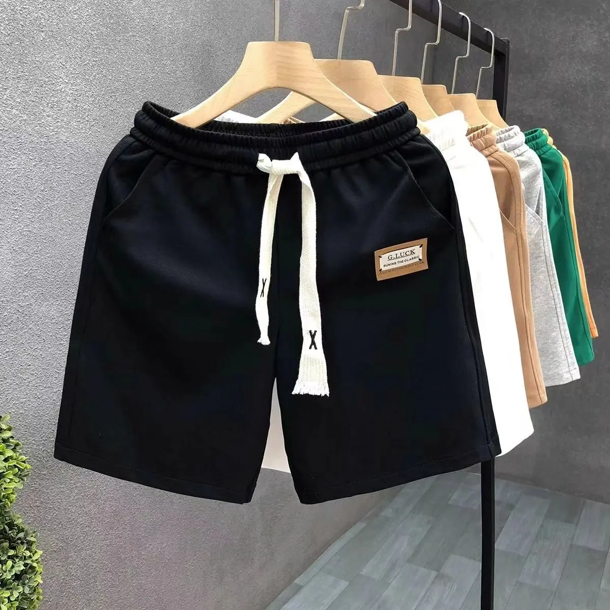 Quần Soóc Trắng, Đơn Giản Và Dễ Phối Đồ Thương Hiệu Thời Trang Nam, Quần Dài Đến Đầu Gối Mùa Hè, Quần Nửa Thường Ngày Thể Thao, Hàng Mới Về 2024, Dành Cho Nam