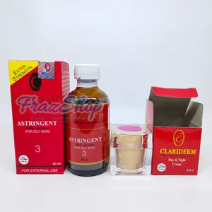 Paket Krim Super Siang Malam Clariderm Plus Toner Pembersih Wajah