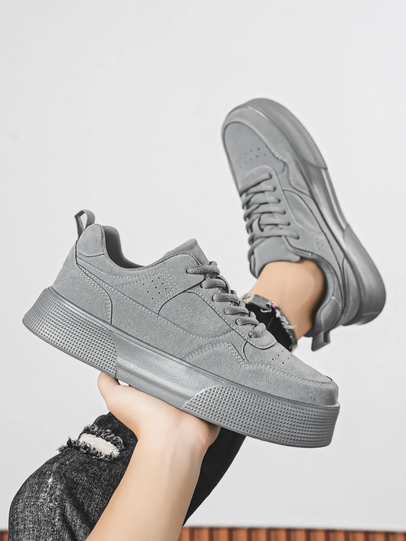 Men's Fashionable Patchwork Low Top Sneakers, Casual Comfortable Sports Shoes, Trendy All-match Sneakers for Daily Wear, Closed