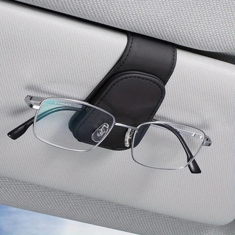 Product Introduction of Car Sun Visor Glasses Holder, Magnetic Car Sun Visor Card & Glasses Holder, Universal Car Interior Accessories for Driver 4