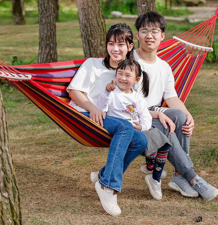 Product Introduction of Hammock Outdoor Swing Outdoor Picnic Beach Indoor Anti-Flip Dormitory Adult and Children Glider Hanging Basket Removable and Washable 1