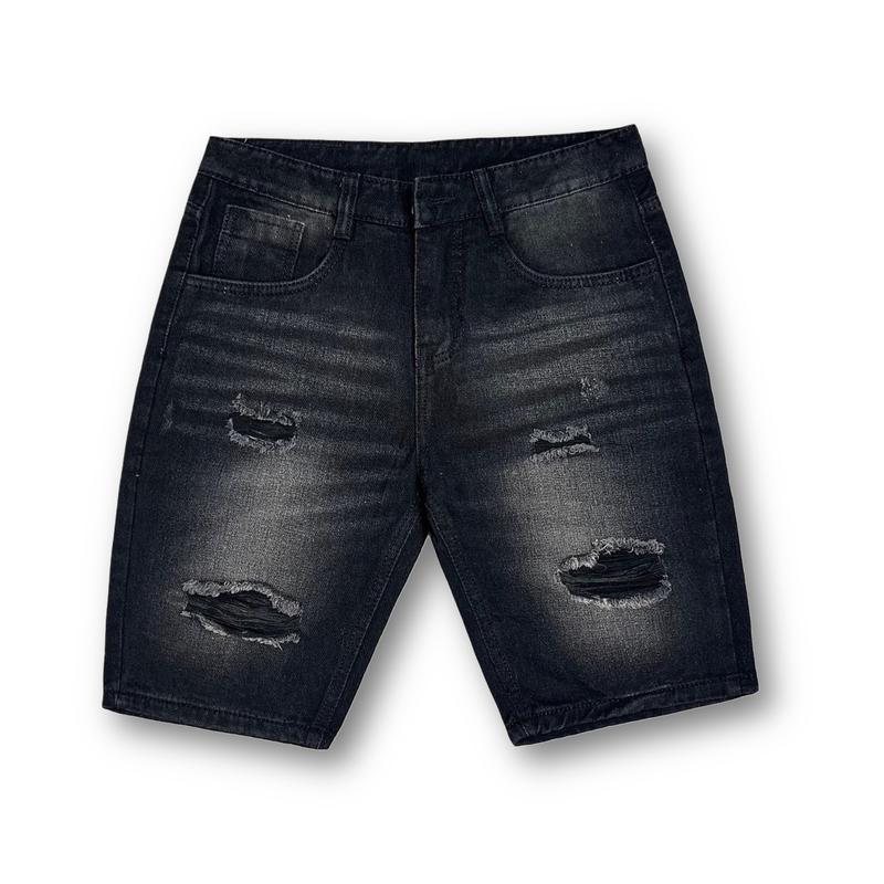 Quần short jean nam trắng rách chất bò quần đùi nam cotton không co dãn QS7A250 Menswear Có Túi Pants 6