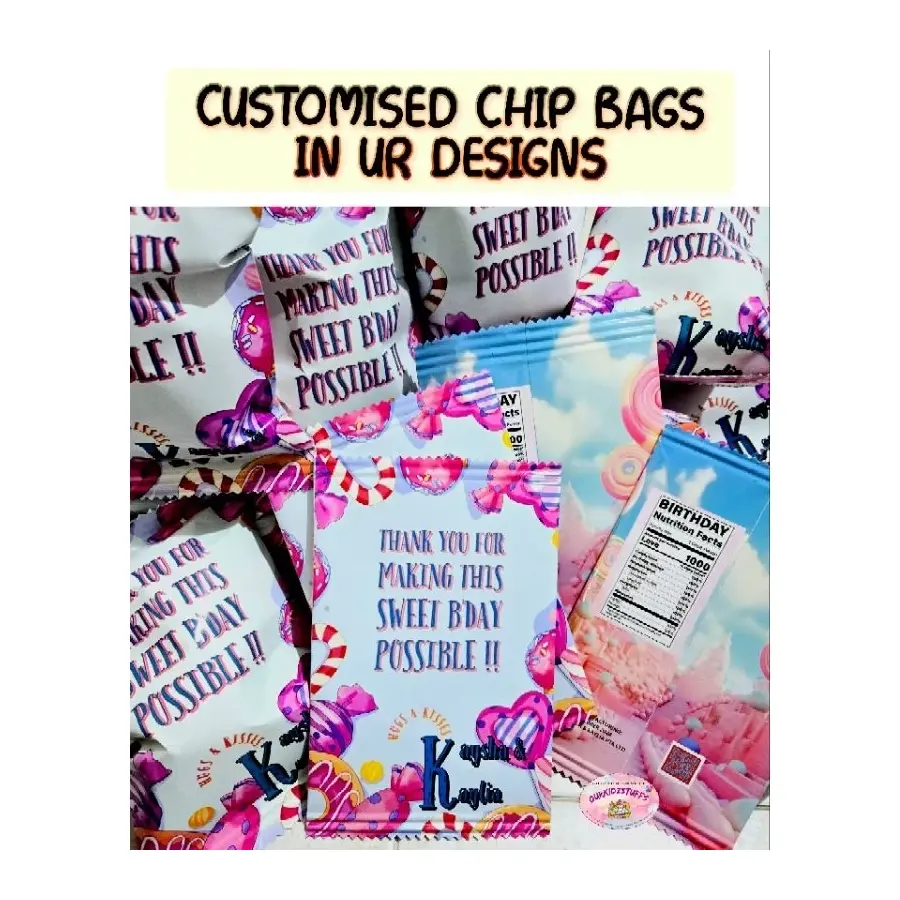 Customised Party Chip Bag Goodie Bags Gift