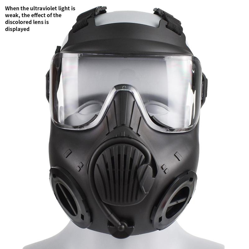 Full Face Mask, Face Cover with Ventilation Holes & Adjustable Strap & Sponge Nose Pad & Color-changing PC Reinforced Lens, Real-life CS Tactical Equipment 7