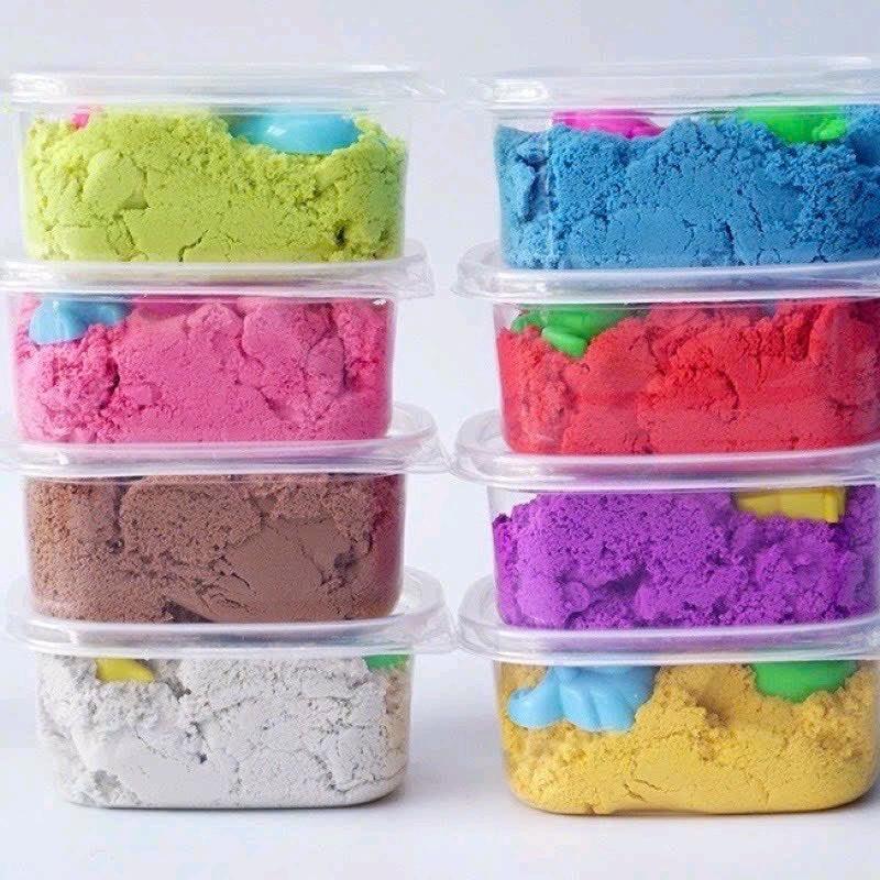 Đồ chơi cát động lực cho bé 300g kèm 6 khuôn không dính tay - Đồ Chơi Toy