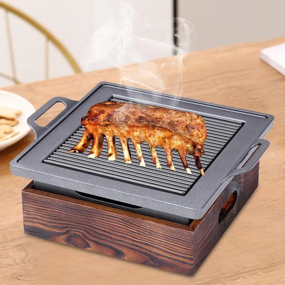Korean BBQ Grill Cookware Outdoor Grilling Pan for Camping Travel ...