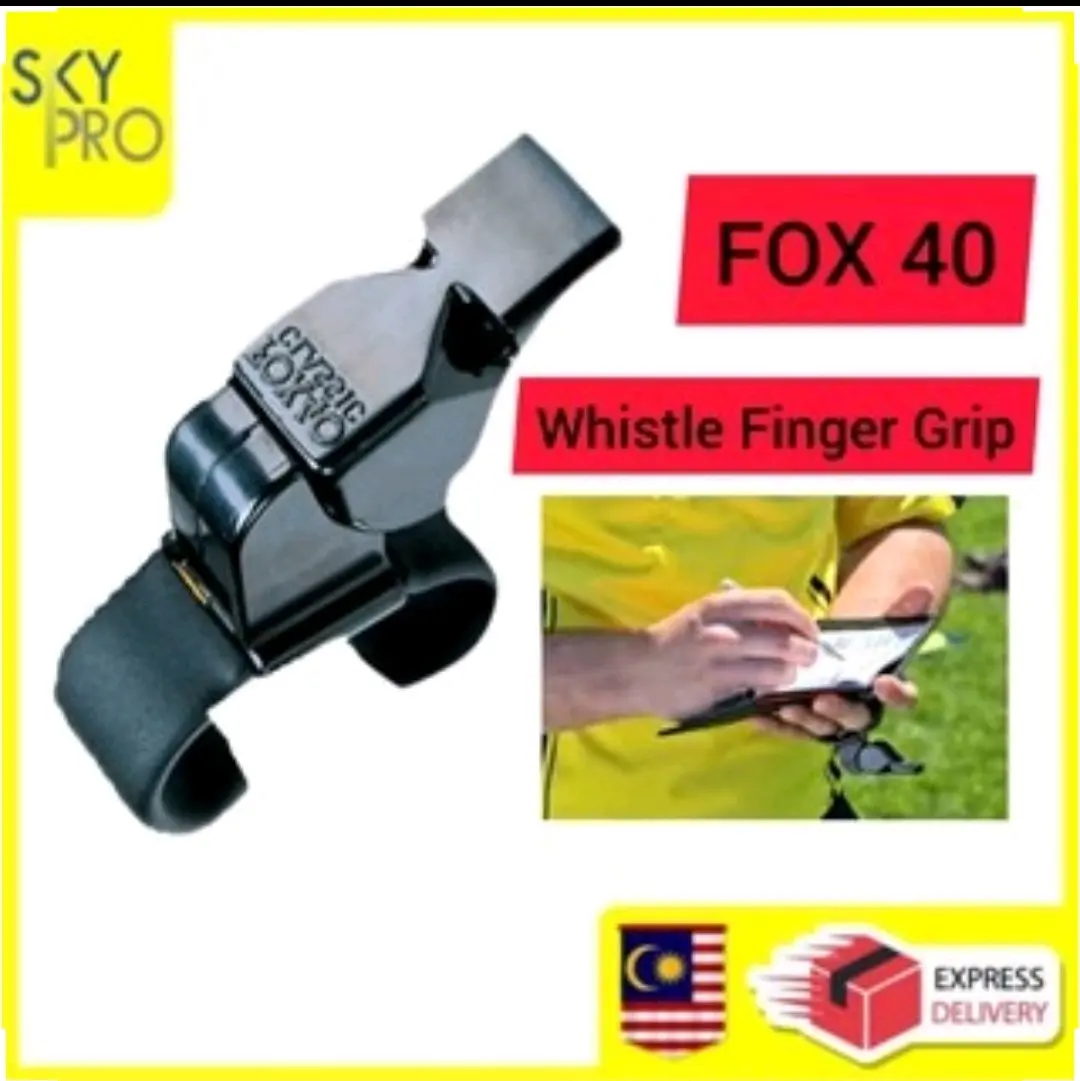 WHISTLE / WISEL FOX 40 CLASSIC HAND GRIP FINGER HOLDING REFEREE CHOICE WISEL PEMEGANG JARI