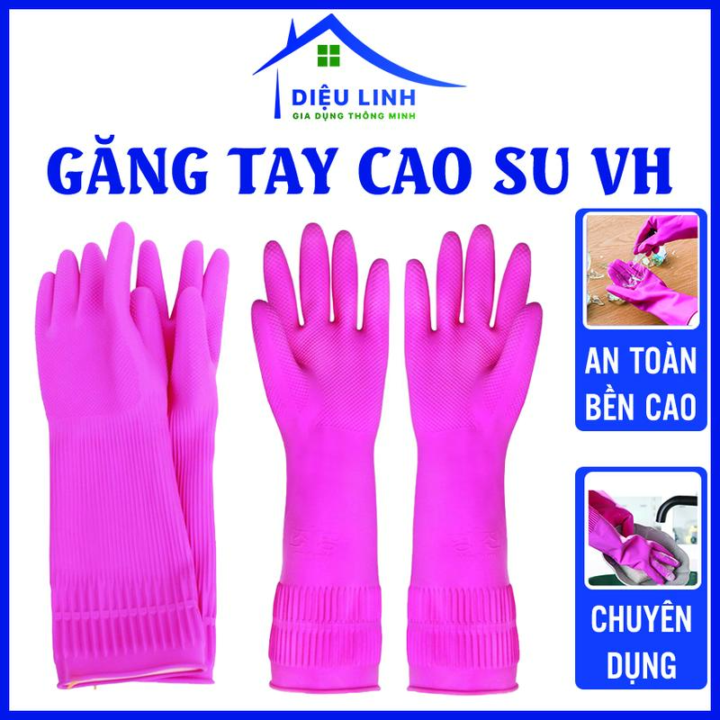 Găng Tay Cao Su Siêu Dai,  Bao Tay Thiên Nhiên, An Toàn Cho Da, Đường Vân, Gai Nhỏ Chống Trơn Dieulinhshop Rửa Bát Đồng