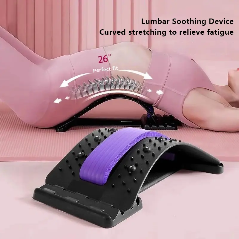 1PC Back Stretcher Multi-Level Adjustable Massager Waist Neck Fitness Lumbar Cervical Spine Cervical Spine Support Massager