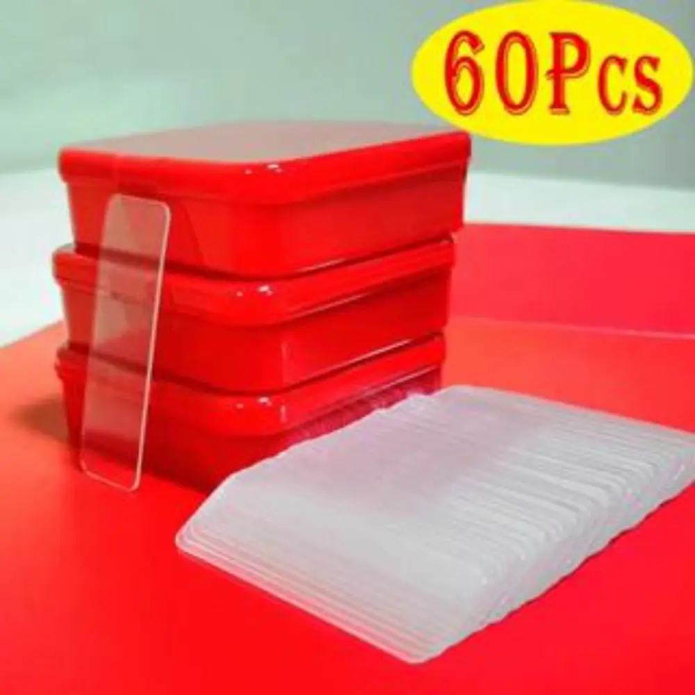 60Pcs Multifunctional Transparent Non-Marking Double-Sided Tape Strong Adhesive Non-Slip Waterproof Tapes