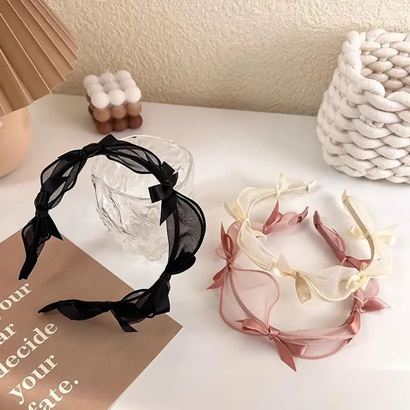 Băng Đô Thắt Nút Nơ, Thời Trang, Phong Cách Công Chúa, Thanh Lịch Và Đơn Giản, cài tóc, Băng Đô Ren Và Lưới, Dành Cho Phụ Nữ Và Trẻ Em Gái, Vòng Cài Tóc, Phụ Kiện Tóc 4