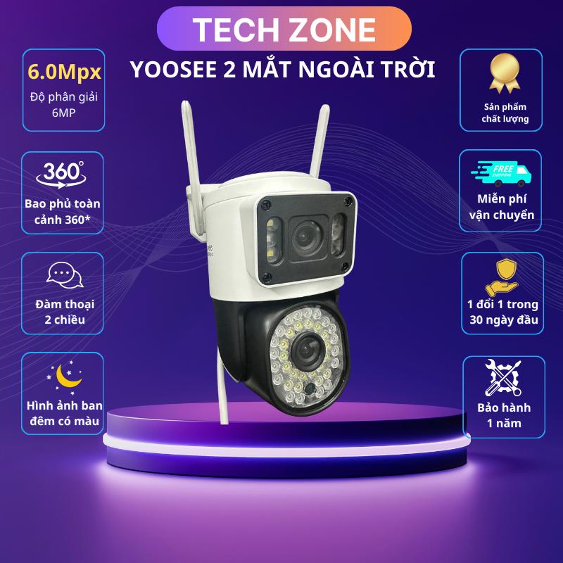 Camera Yoosee Wifi ngoài trời 2 mắt xem cùng lúc, góc rộng, đàm thoại, chống nước an toàn tại TECHZONE VN Led Chụp Ảnh