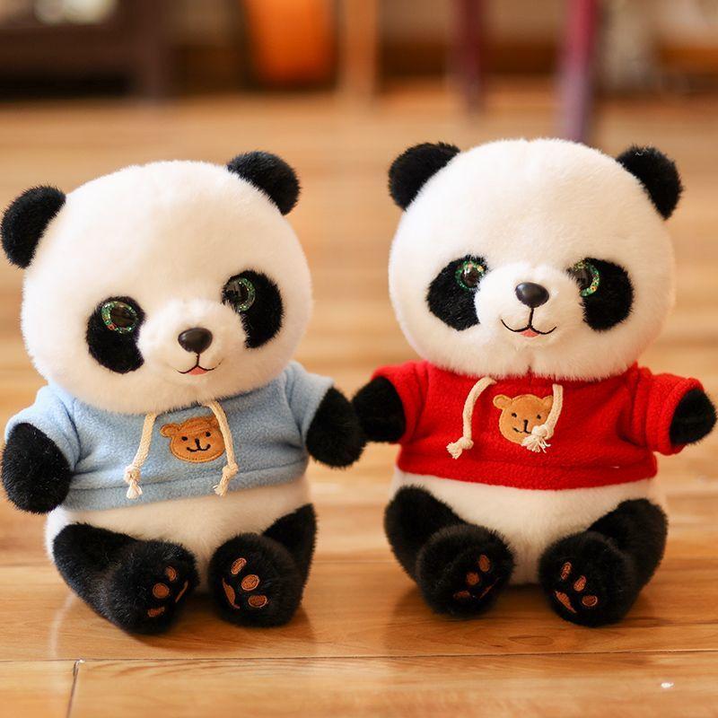 Mainan Mewah Panda Berpakaian Comel, Anak Patung Panda Gergasi Bunga Harta Karun Negara Simulasi, Sesuai untuk Tidur, Hadiah Hari Jadi Kanak-kanak, 2024 6