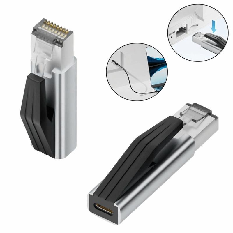 Cắm và chạy 1000Mbps Bộ chuyển đổi USB C cái sang RJ45 Ổn định Tốc độ cao Bộ…