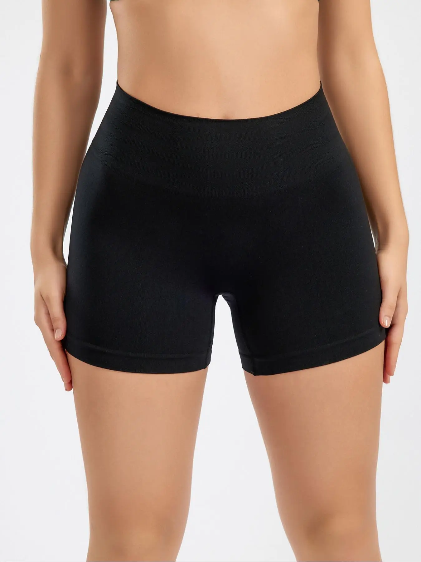 Women's Solid High Waist Shapewear Shorts, Basic Tummy Control High Stretch Shaper, Ladies Shapewear Bottoms for Daily Wear