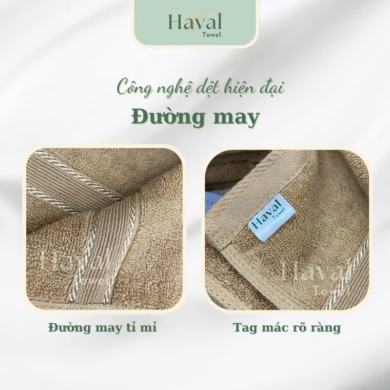 Bộ 6 Khăn Gội Đầu Cotton Haval Kích Thước 35x80cm, Lau Tóc, Tập Gym Mềm Mịn và Thấm Hút, Không Ra Màu Dùng Làm Khăn Tắm Gội Trong Nhà Tắm, Phòng Gym, Yoga 2