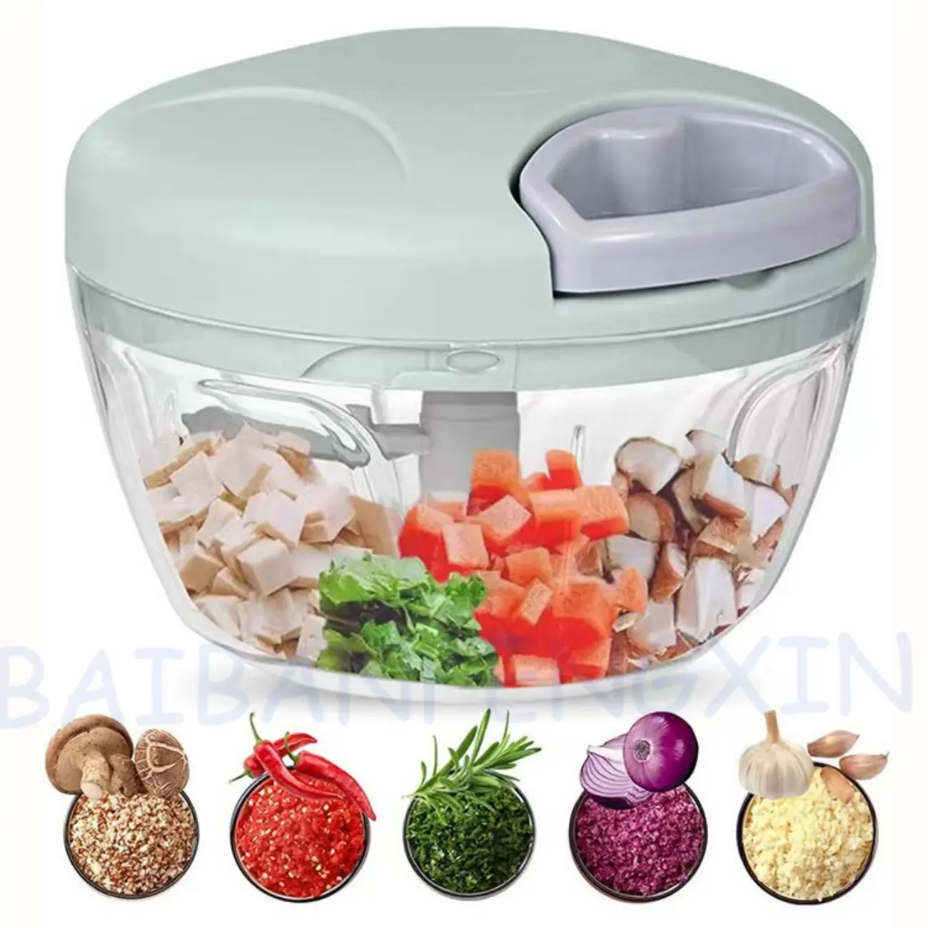Manual Speedy Chopper Fruit Vegetable Crusher Onion Cutter Kitchen Utensils