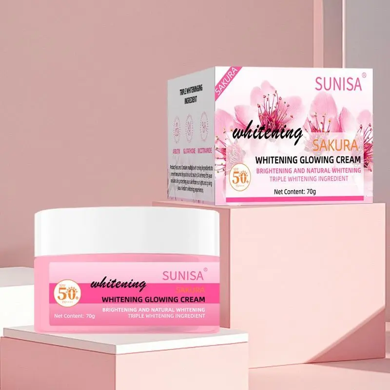 BUY 1 TAKE 3 Sunisa Whitening Facial Cream Glutathione Arbutin Glowing  Sakura Cream SPF50 PA+++ for Face Body 70g - TikTok Shop Philippines