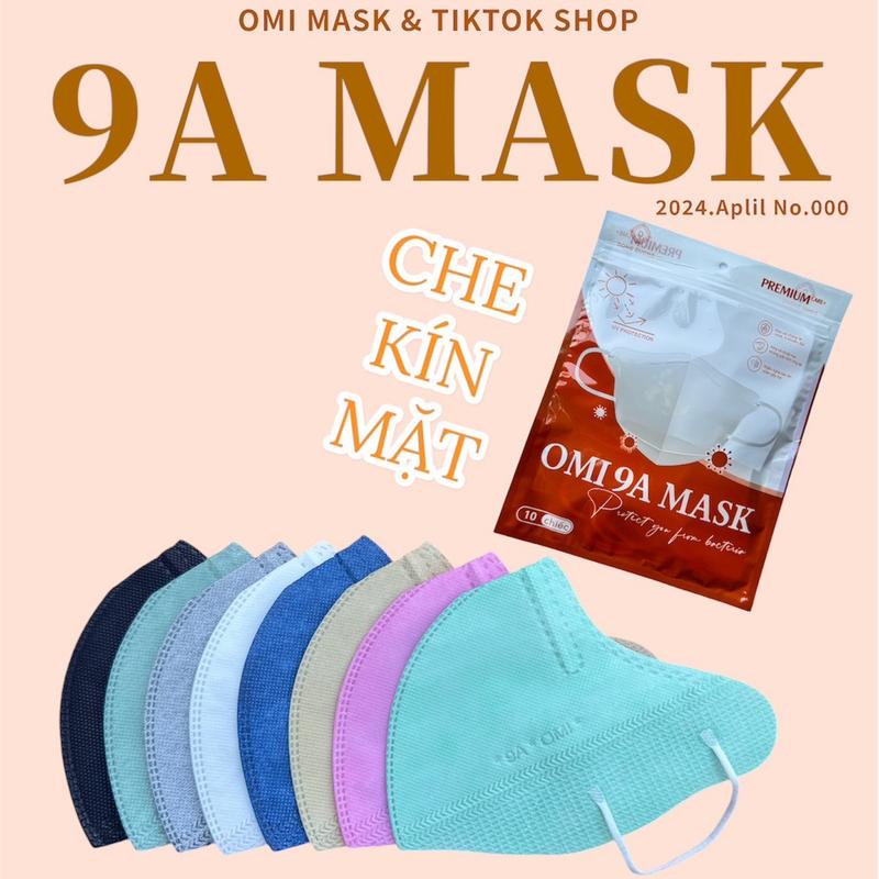  Combo 100chiếc - 200chiếc khẩu trang 9A OMI che kín mặt kháng khuẩn chống UV   TÚI ZIP   Phụ Kiện Mask Che Mặt 