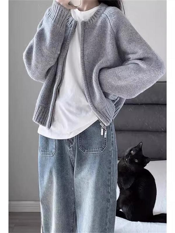 Áo cardigan len kéo khóa 6 màu dày dặn Freesize dưới 58kg V38 8