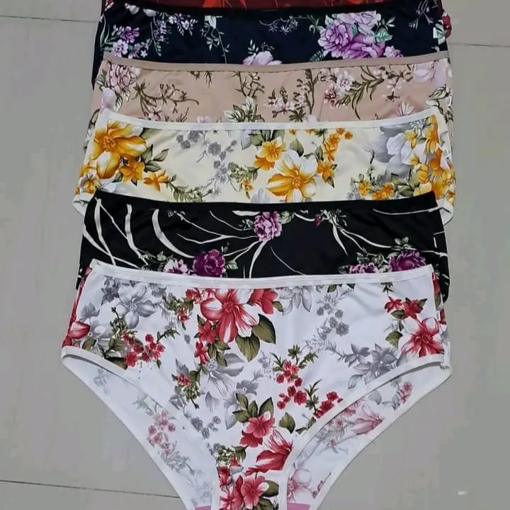 isi 3 celana dalam wanita bunga murah M L XL XXL XXXL 4XL UKURAN BESAR Motif Katun Hitam Pendek Dewasa